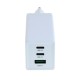 OTB Ladegerät USB GaN (2xUSB-C + 1xUSB-A) mit USB Power Delivery USB-PD - 3-Port - 65W - weiss