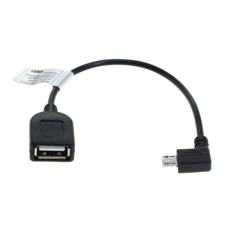 OTB Adapterkabel Micro-USB OTG (USB On-The-Go) für Smartphones, Tablets und Camcorder abgewinkelt