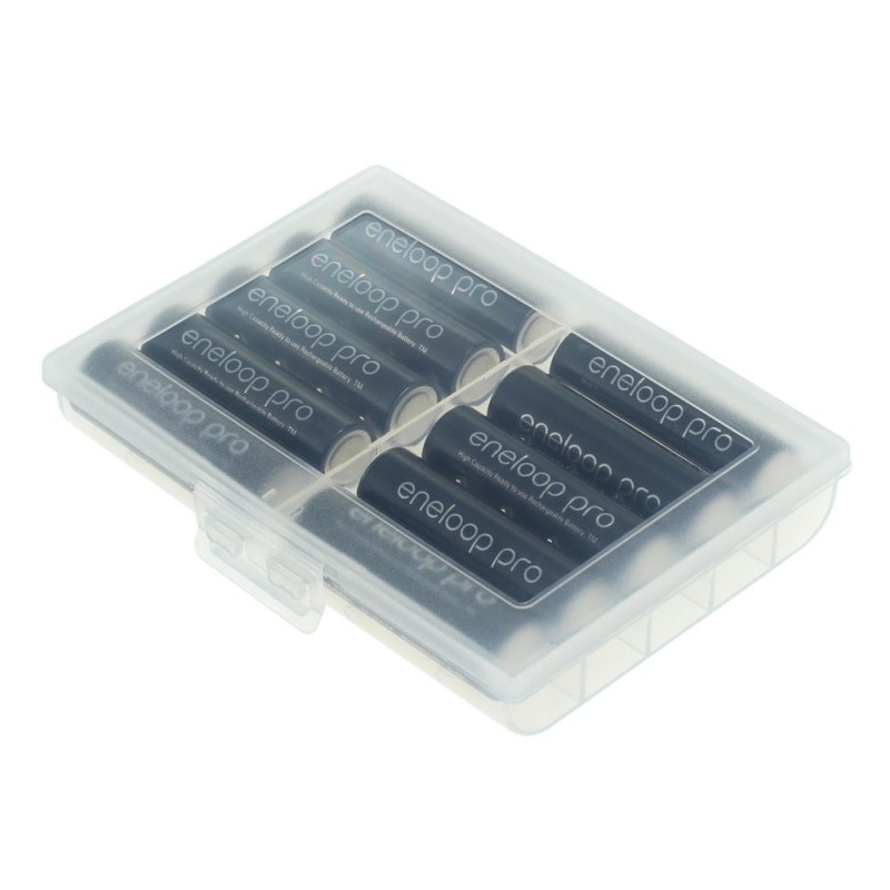 Transportbox für Akkus / Batterien - Mignon (AA) / Micro (AAA) - 10er-Box