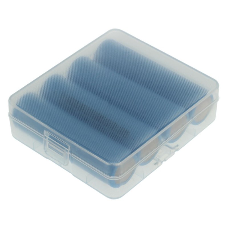 Transportbox für 18650 Akkus/Batterien (für Zellen ohne PCB) - 4er-Box