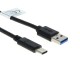 OTB Datenkabel - USB Type C (USB-C) Stecker auf USB A (USB-A 3.0) Stecker - 1,0m - langer Stecker