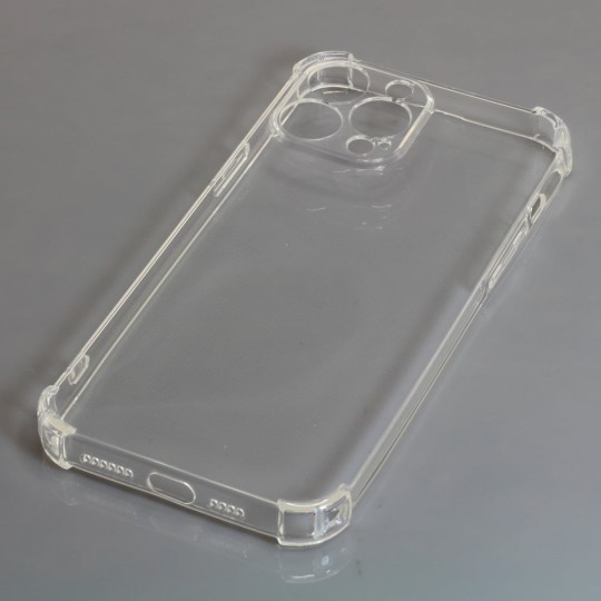 OTB TPU Case kompatibel zu Apple iPhone 13 Pro Max voll transparent - verstärkte Ecken