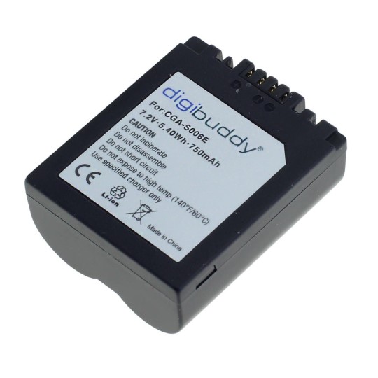 digibuddy Akku kompatibel zu Panasonic CGR-S006 Li-Ion