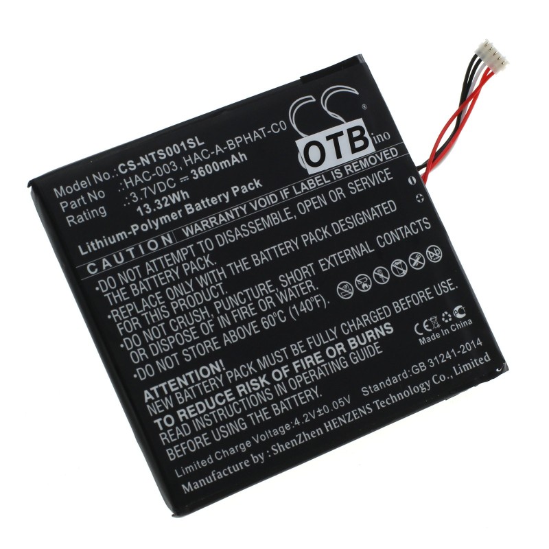 OTB Akku kompatibel zu Nintendo Switch / Switch 2019 (ersetzt HAC-003) Li-Polymer