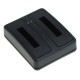 OTB Akkuladestation 1802 Dual kompatibel zu Fuji NP-50 / Pentax D-LI68 / Kodak Klic-7004 - schwarz
