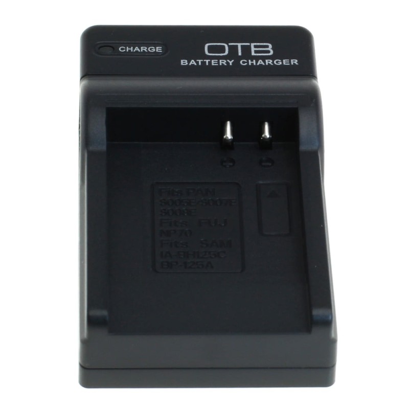 OTB Akkuladestation DC-K kompatibel zu Panasonic S005 / S007 / S008 / Fuji NP-70 / Samsung IA-BH125C