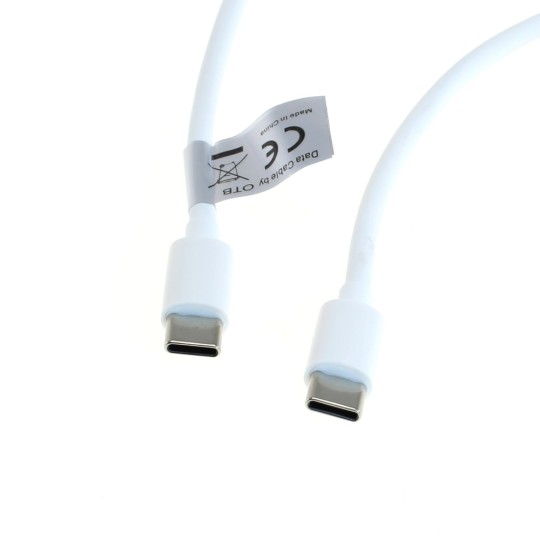 OTB Datenkabel - USB-C 2.0 Stecker auf USB-C 2.0 Stecker - USB-PD 60W - 1,0m - weiß