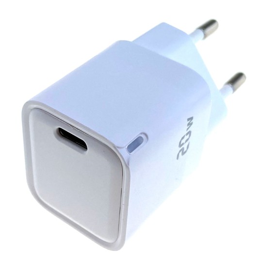 OTB Ladegerät USB GaN (1xUSB-C) mit USB Power Delivery USB-PD - 20W - weiss