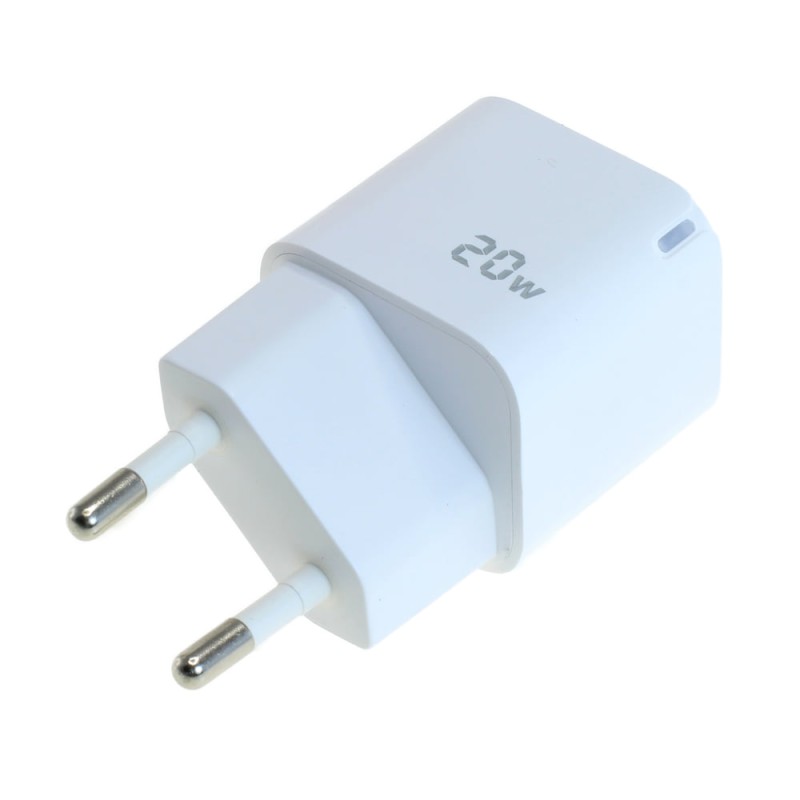 OTB Ladegerät USB GaN (1xUSB-C) mit USB Power Delivery USB-PD - 20W - weiss