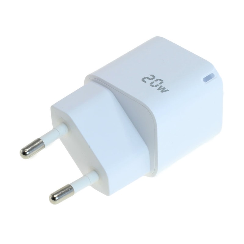 OTB Ladegerät USB GaN (1xUSB-C + 1xUSB-A) mit USB Power Delivery USB-PD - 2-Port - 20W - weiss