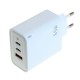 OTB Ladegerät USB GaN (2xUSB-C + 1xUSB-A) mit USB Power Delivery USB-PD - 3-Port - 65W - weiss