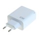 OTB Ladegerät USB GaN (2xUSB-C + 1xUSB-A) mit USB Power Delivery USB-PD - 3-Port - 65W - weiss