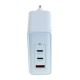 OTB Ladegerät USB GaN (2xUSB-C + 1xUSB-A) mit USB Power Delivery USB-PD - 3-Port - 100W - weiss