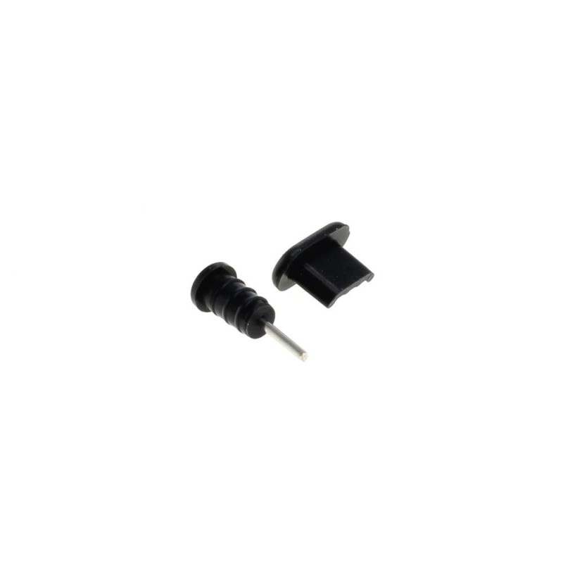 OTB Staubschutz-Kappen Set für Micro-USB- & Kopfhörer-Anschluss schwarz