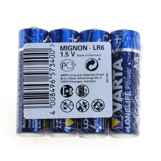Varta Batterie Longlife Power AA Mignon 4906 - 4er-Folie