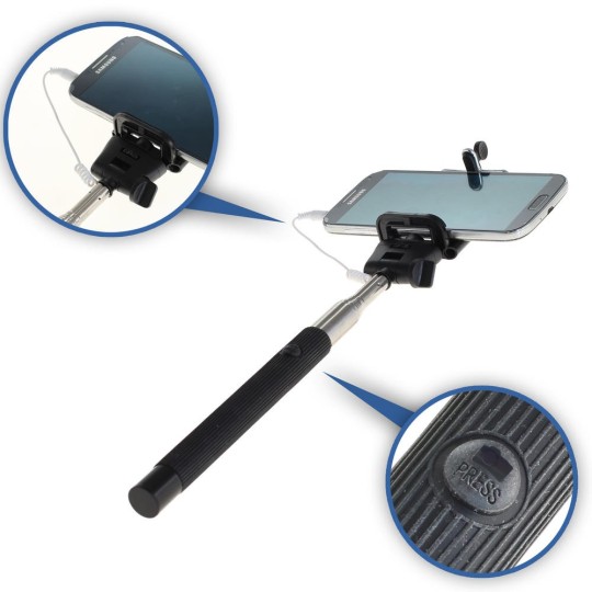 OTB Selfie Stick / Monopod ausziehbar mit Auslöseknopf für Smartphones