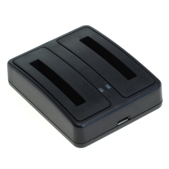 OTB Akkuladestation 1802 Dual kompatibel zu Samsung BG900BBE / EB-BG130 / EB-BG390 - schwarz